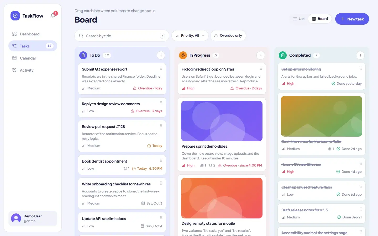 TaskFlow screenshot 2