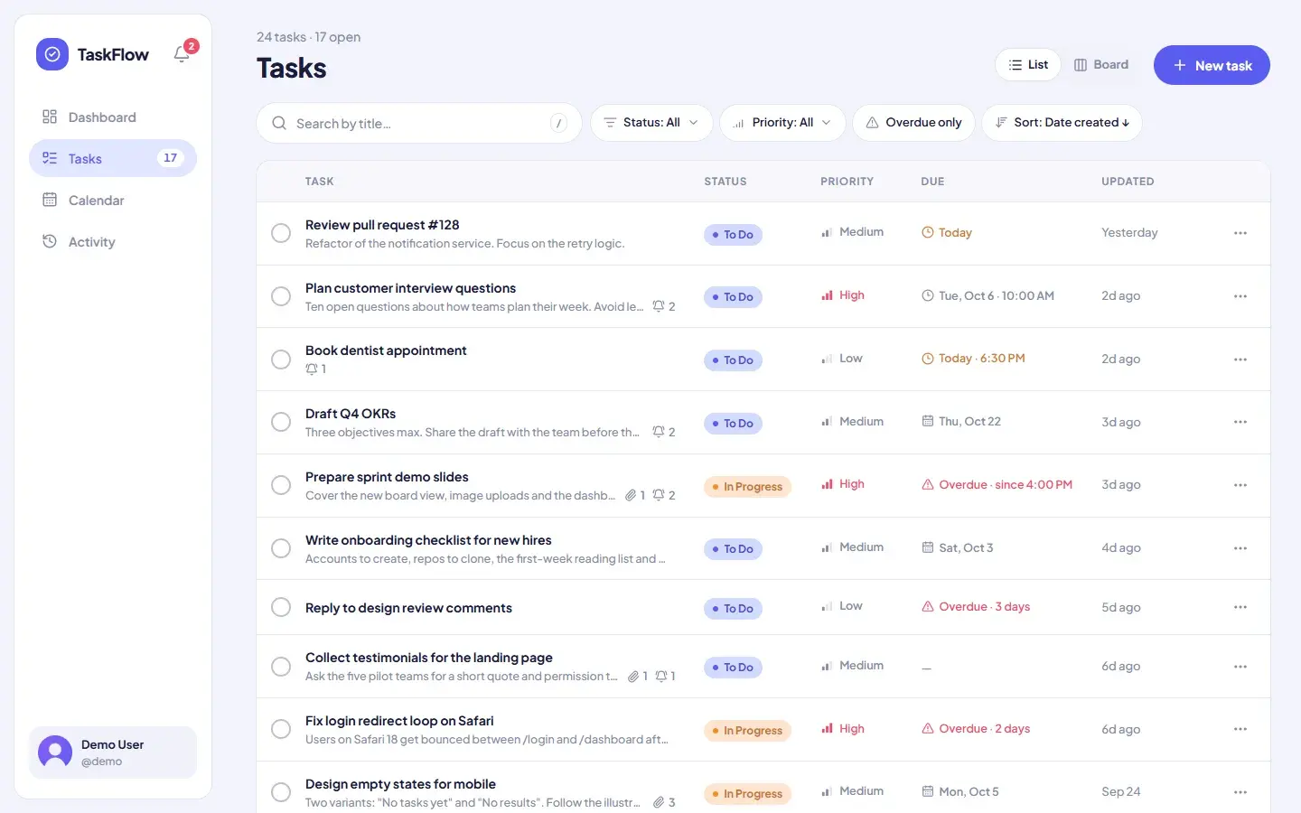 TaskFlow screenshot 3